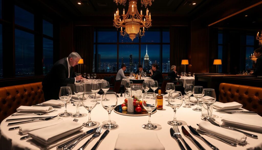 Luxury dining experience in gourmet restaurants